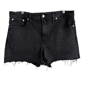 Madewell High Rise Demin Shorts in Black Size 32